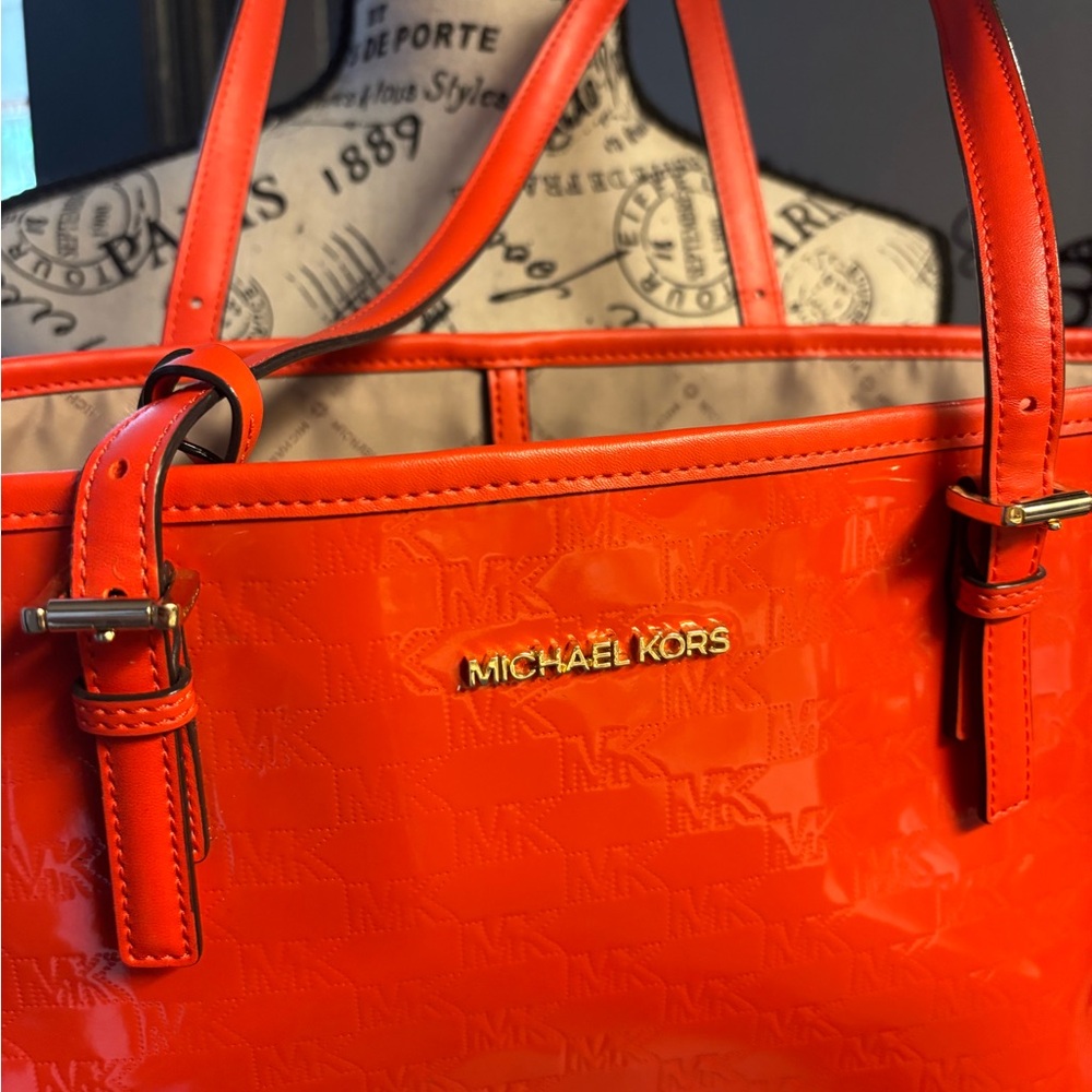 Michael Kors Orange Tote Bag